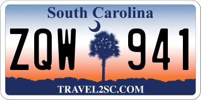 SC license plate ZQW941