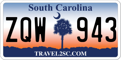 SC license plate ZQW943