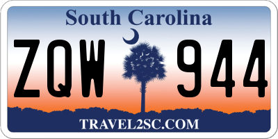 SC license plate ZQW944