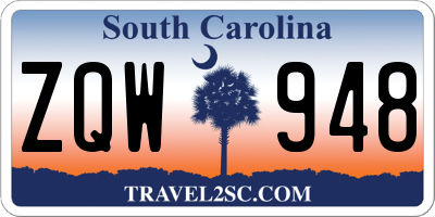 SC license plate ZQW948