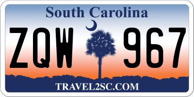 SC license plate ZQW967