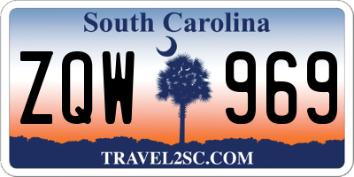 SC license plate ZQW969