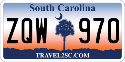 SC license plate ZQW970