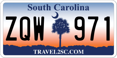 SC license plate ZQW971