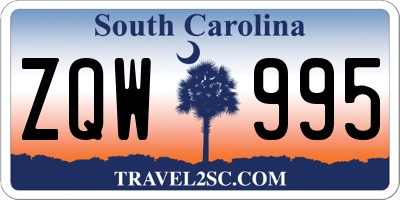 SC license plate ZQW995