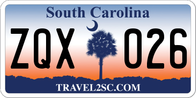 SC license plate ZQX026