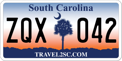 SC license plate ZQX042