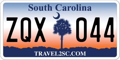 SC license plate ZQX044