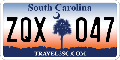 SC license plate ZQX047