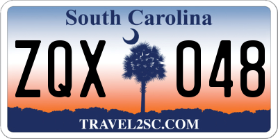 SC license plate ZQX048