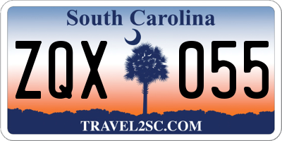 SC license plate ZQX055