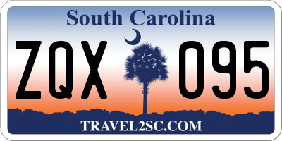 SC license plate ZQX095