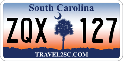 SC license plate ZQX127