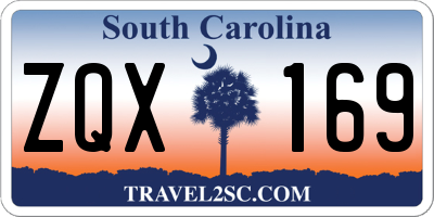 SC license plate ZQX169