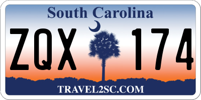 SC license plate ZQX174