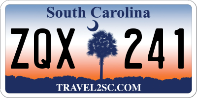 SC license plate ZQX241