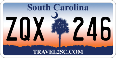 SC license plate ZQX246