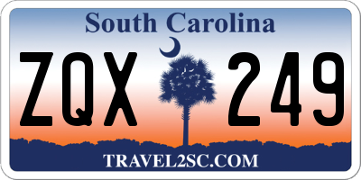 SC license plate ZQX249