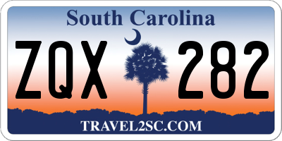 SC license plate ZQX282
