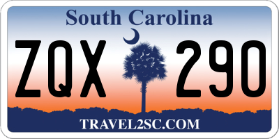 SC license plate ZQX290
