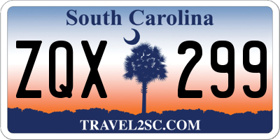 SC license plate ZQX299
