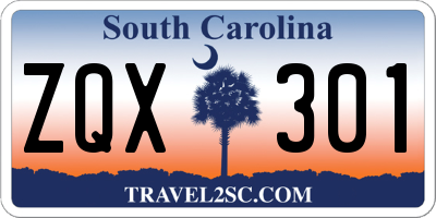 SC license plate ZQX301
