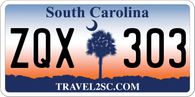 SC license plate ZQX303