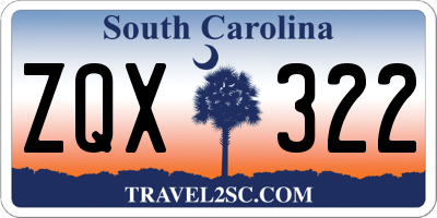 SC license plate ZQX322