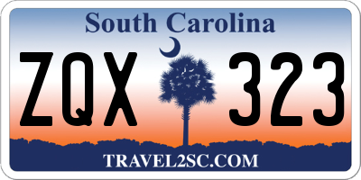 SC license plate ZQX323