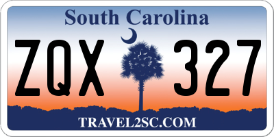 SC license plate ZQX327