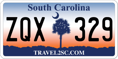 SC license plate ZQX329