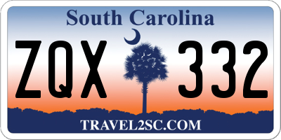 SC license plate ZQX332