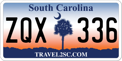 SC license plate ZQX336