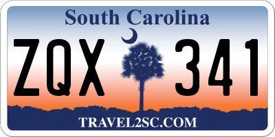 SC license plate ZQX341