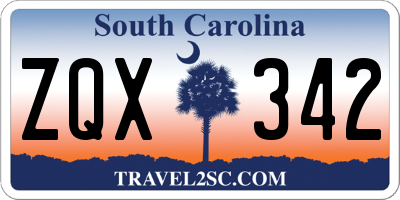 SC license plate ZQX342
