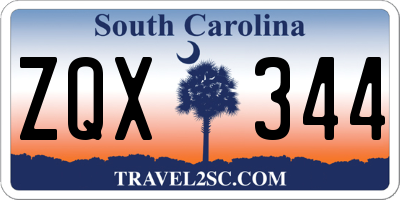 SC license plate ZQX344