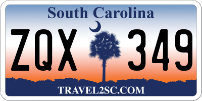 SC license plate ZQX349