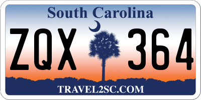 SC license plate ZQX364