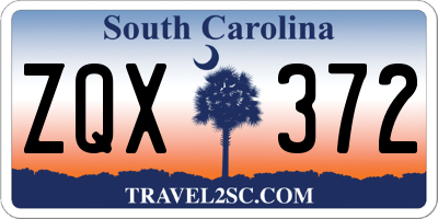 SC license plate ZQX372