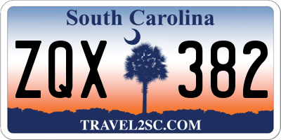 SC license plate ZQX382