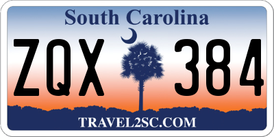 SC license plate ZQX384