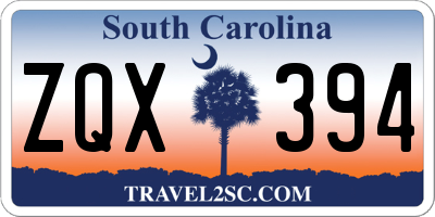 SC license plate ZQX394