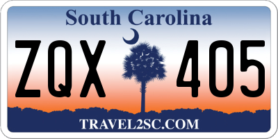 SC license plate ZQX405