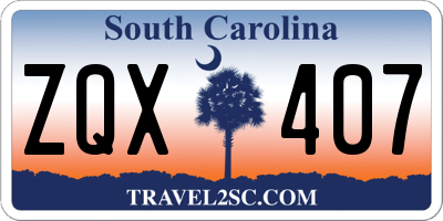 SC license plate ZQX407
