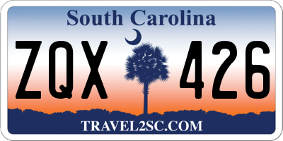 SC license plate ZQX426