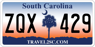 SC license plate ZQX429