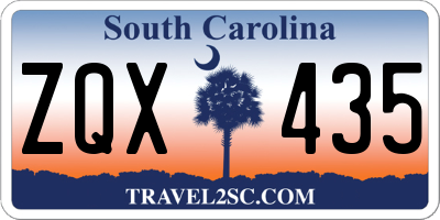 SC license plate ZQX435