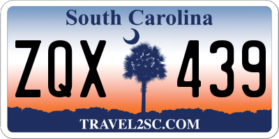 SC license plate ZQX439