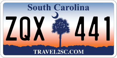 SC license plate ZQX441