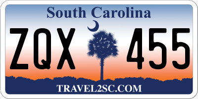 SC license plate ZQX455